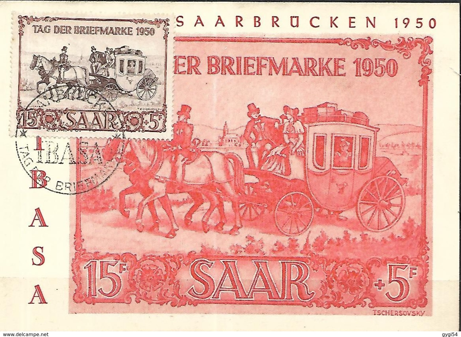 SARRE 1950 Carte Maximum  1er Jour  Cat Yt N° 270 - Tarjetas – Máxima