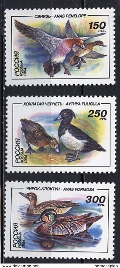 Russie - Russia - Russland 1994 Y&T N°6078 à 6080 - Michel N°389 à 391 *** - Canards - Unused Stamps