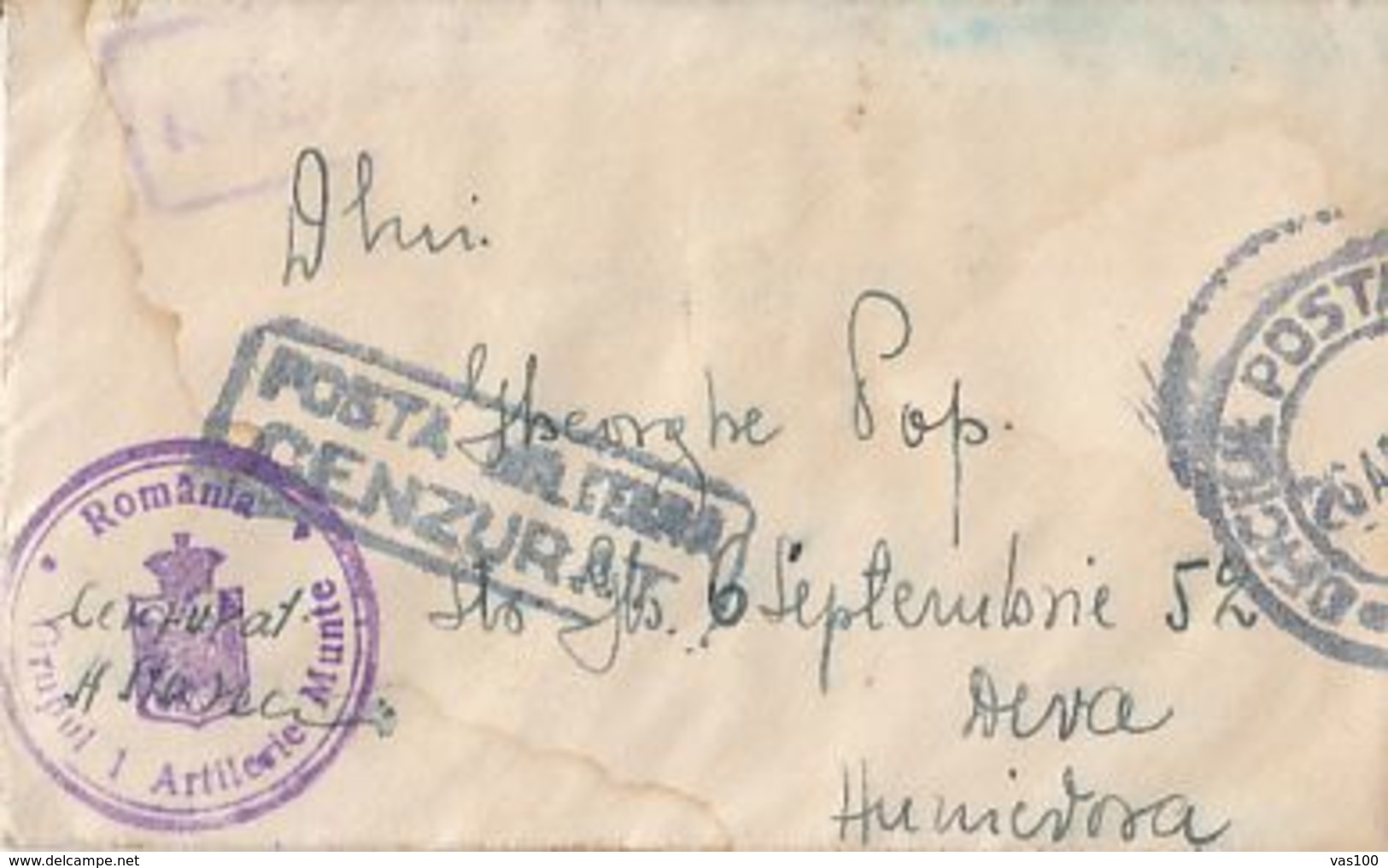 WW1 LETTERS, MILITARY CENSORED LILIPUT COVER, ABOUT 1917, ROMANIA - Lettres 1ère Guerre Mondiale