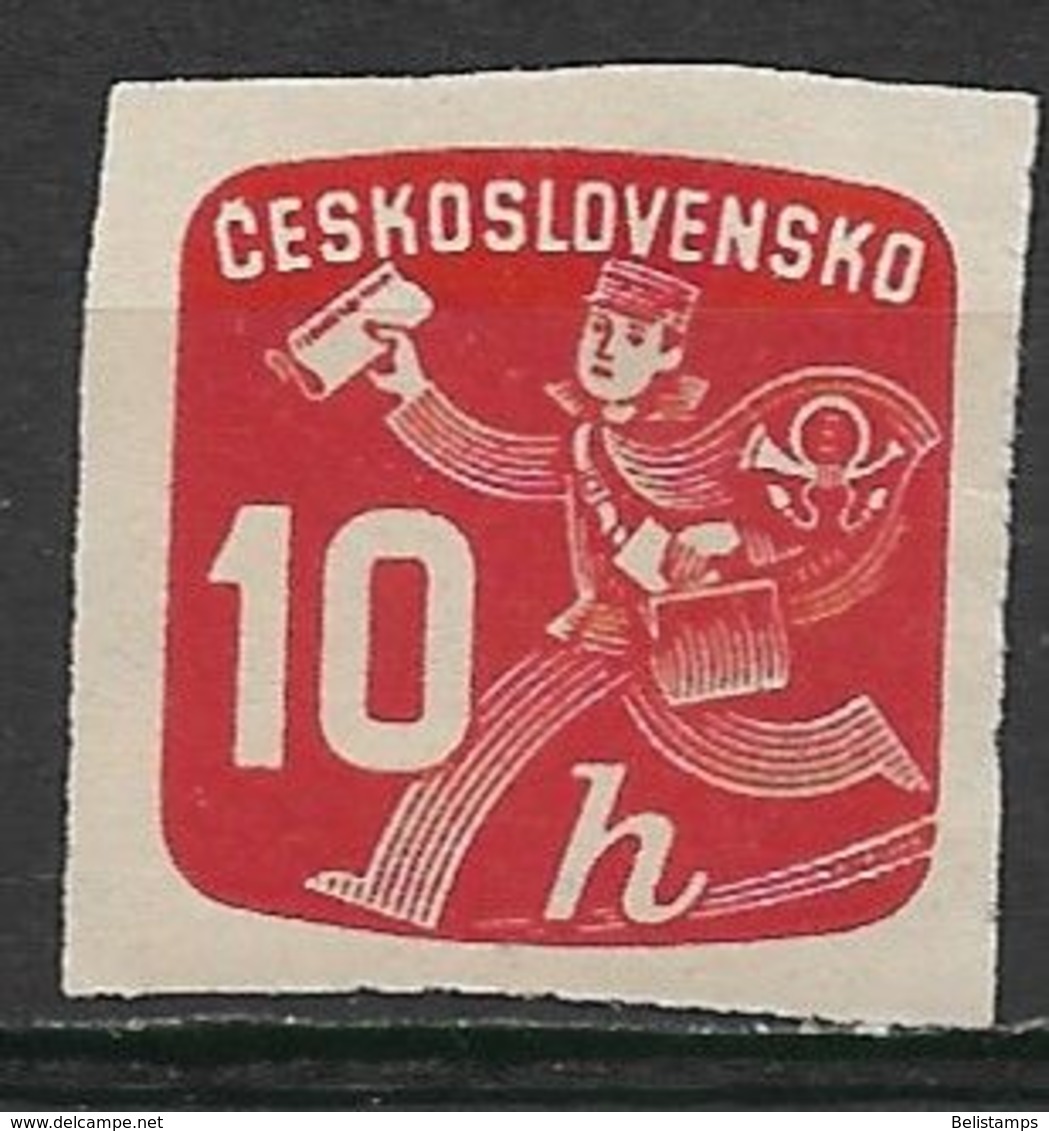Czechoslovakia 1945. Scott #P28 (M) Newspaper Delivery Boy - Newspaper Stamps