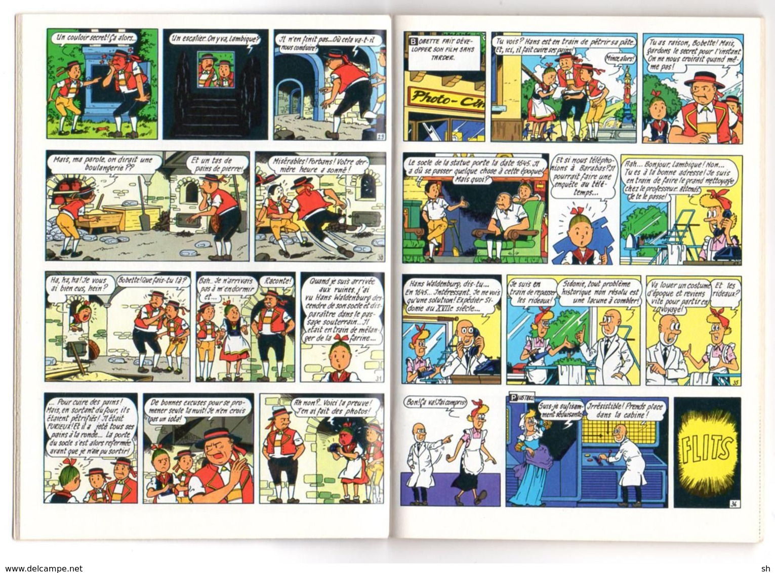 Bob & Bobette - Suske En Wiske - 2x Mini BD Strip - Nr 5 En 9 - Dash - Verbogen Wolk - Stenen Broden - Pains De Pierre - Suske & Wiske