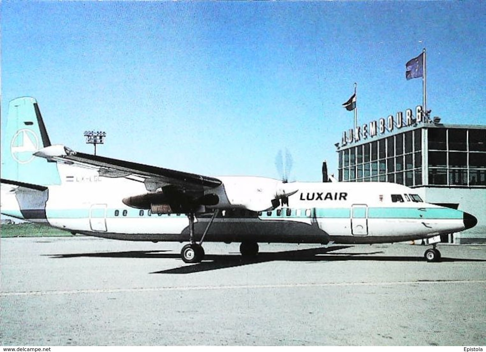 AEROPORT LUXEMBOURG  - Fokker F-50  (LX-LGL)  - LUXAIR    (Avion Aircraft Flugzeug) - Luxemburg - Stad