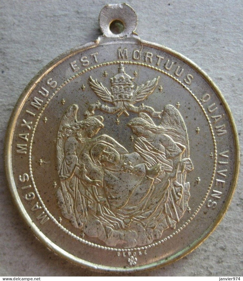 Médaille Mort Du Pape PIE IX Le Pape Infaillible. 7 Février 1878 - Andere & Zonder Classificatie