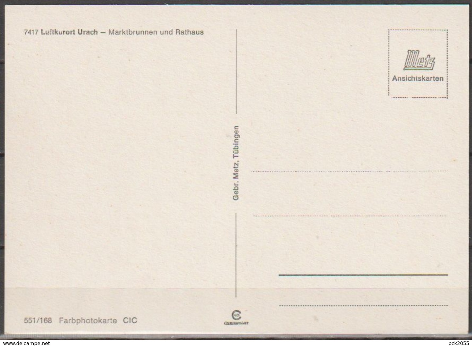 Bad Urach Marktbrunnen Und Rathaus  Ungelaufen ( AK 883 )  Günstige Versandkosten - Bad Urach