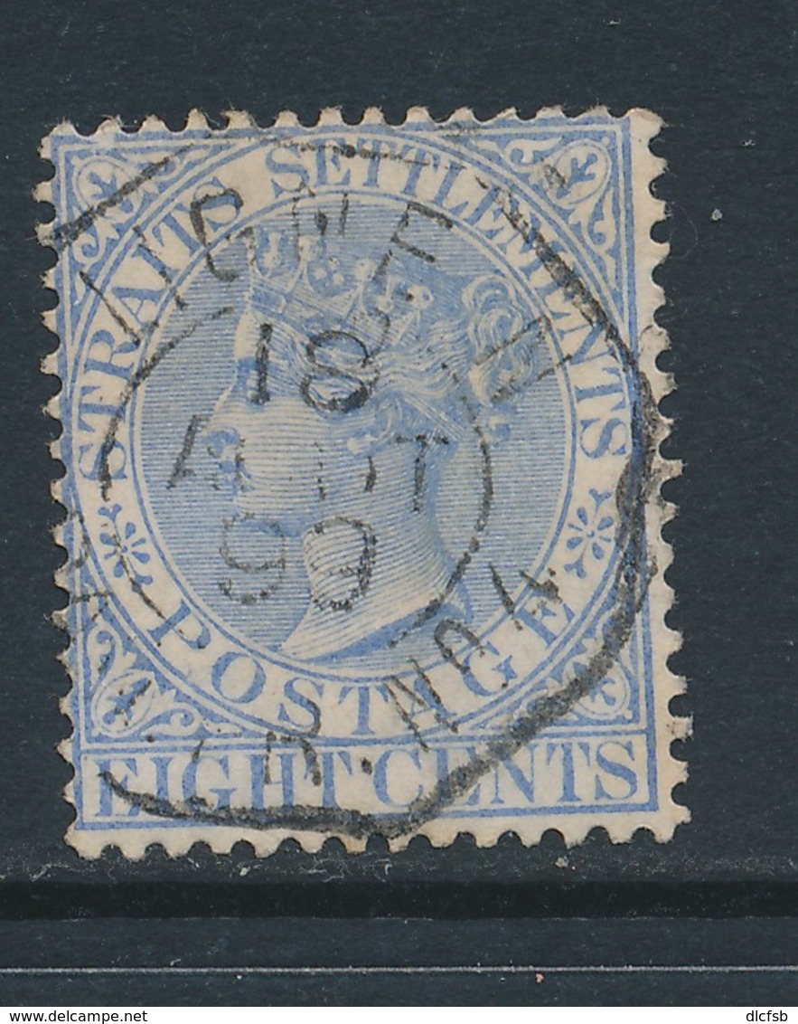 STRAITS SETTLEMENTS, OCTOGANAL FRENCH MARITIME POSTMARK LIGNE N - Straits Settlements