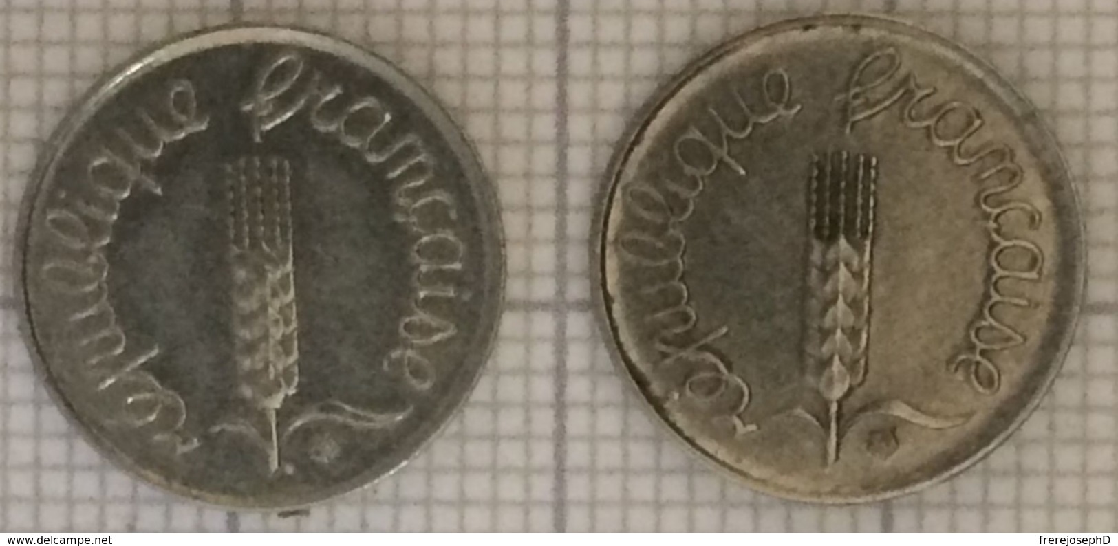 Lot De 2 Pièces De 1 Centimes,  1967, 1968. France. - Autres & Non Classés