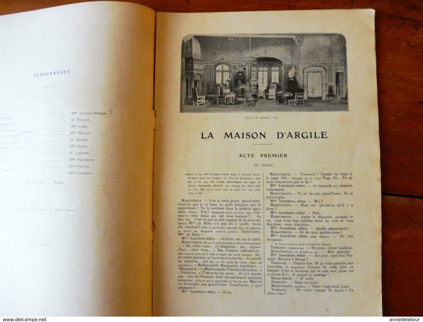 LA MAISON D'ARGILE, Par Émile Fabre    (origine : L'ILLUSTRATION  THÉÂTRALE 1907 ) Absence De Couverture - French Authors