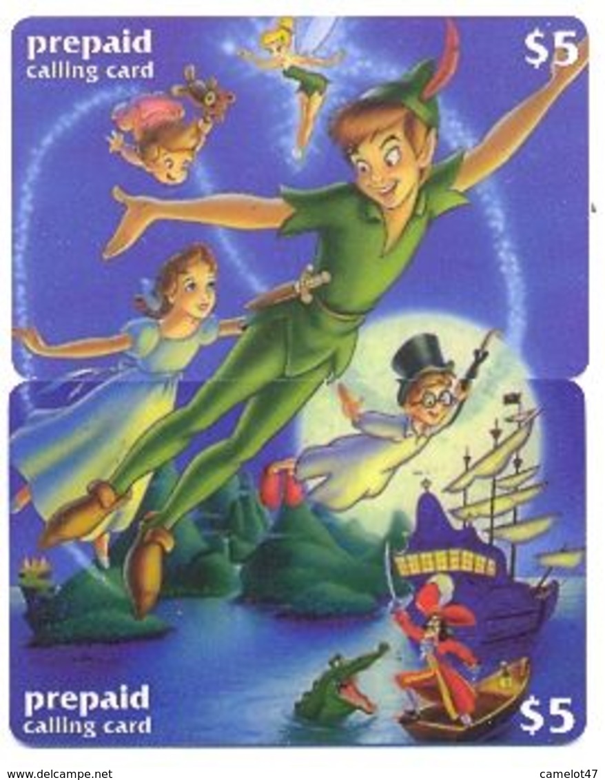 Disney $5, LDPC, 2 Prepaid Calling Cards, PROBABLY FAKE, # Fd-24 - Puzzles