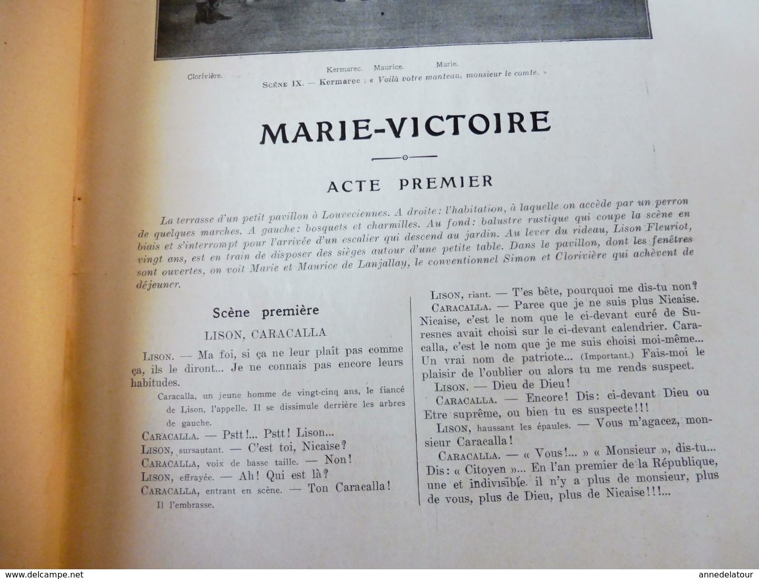 MARIE-VICTOIRE, Par Edmond Guiraud   (origine : L'ILLUSTRATION  THÉÂTRALE 19011 )  Dos Illustré Pub MICHELIN - French Authors