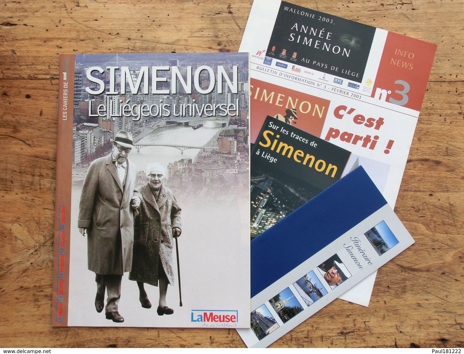 Simenon, Le Liégeois Universel, Magazine, Les Cahiers De Sud Presse, Année Simenon, 2003 + 3 Brochures Gratuites - Biographie