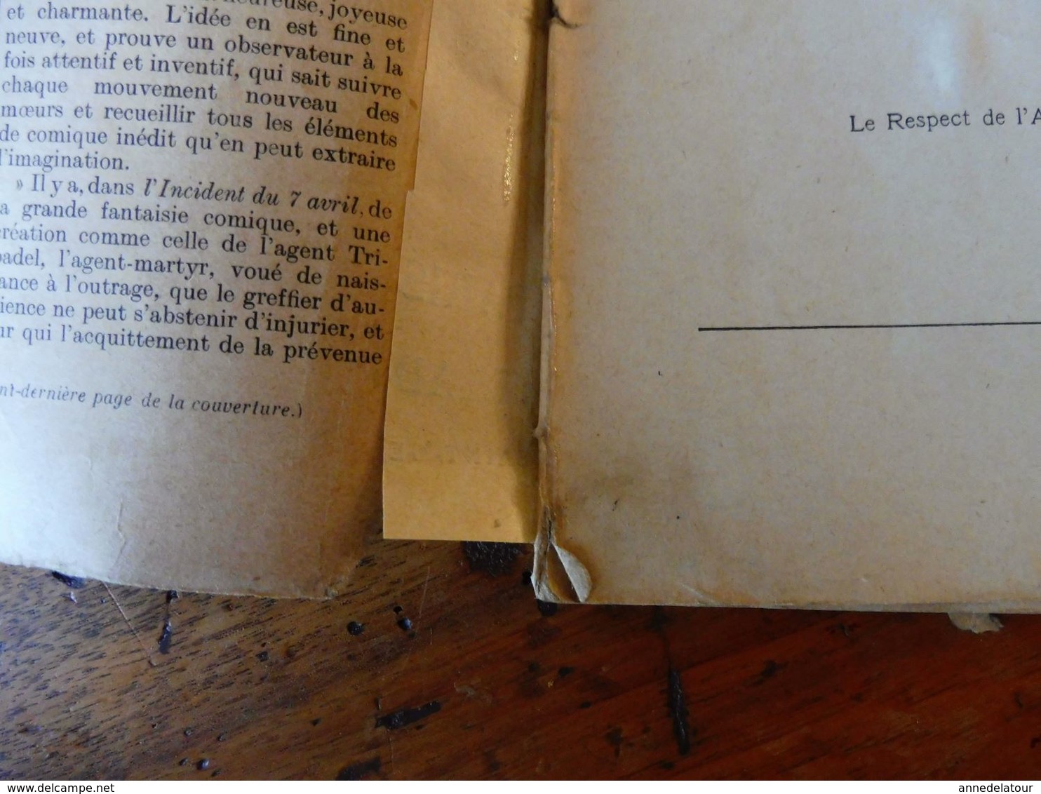 LE RESPECT DE L'AMOUR;L'INCIDENT DU 7 AVRIL ,de Tristan Bernard;UN JOUR DE FÊTE (orig :L'ILLUSTRATION THÉÂTRALE 1911) - Franse Schrijvers