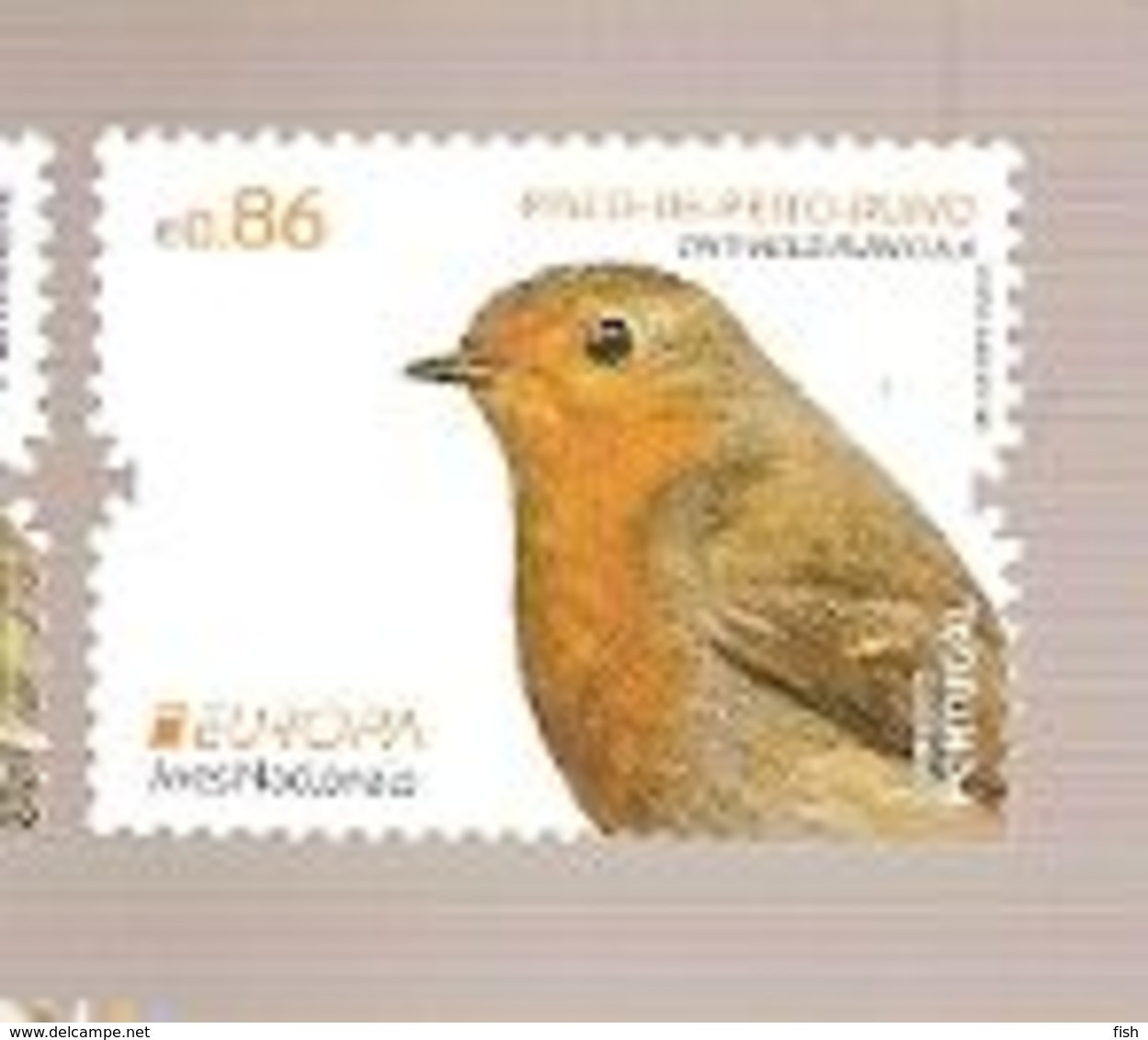 Portugal ** & Europa CEPT, National Birds, Pisco-de-Peito-Ruivo, Erithacus Rubecula 2019 (8722) - Neufs