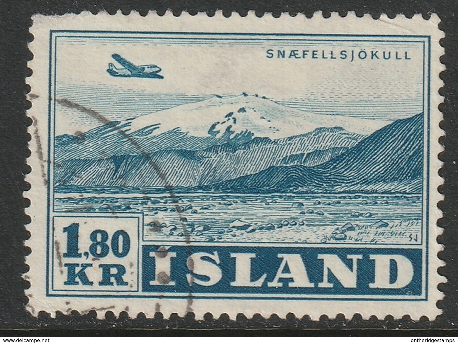 Iceland Sc C27 Air Mail Used - Poste Aérienne