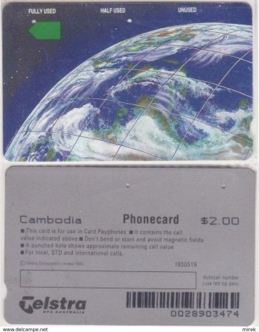 44/ Cambodia; P9. Earth, 1st Issue - Kambodscha