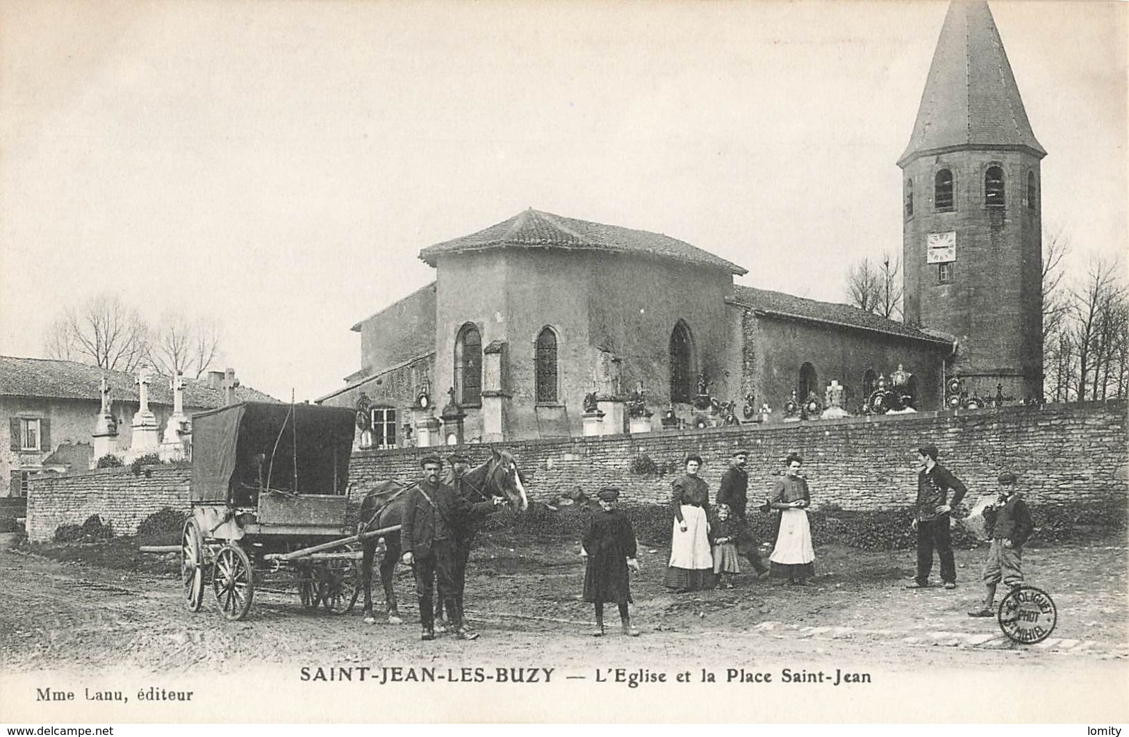 55 Saint Jean Les Buzy Eglise Et Place Saint Jean - Autres & Non Classés