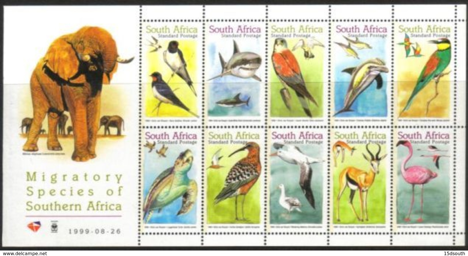 South Africa - 1999 Migratory Species Souvenir Booklet # SG SP2 - Libretti