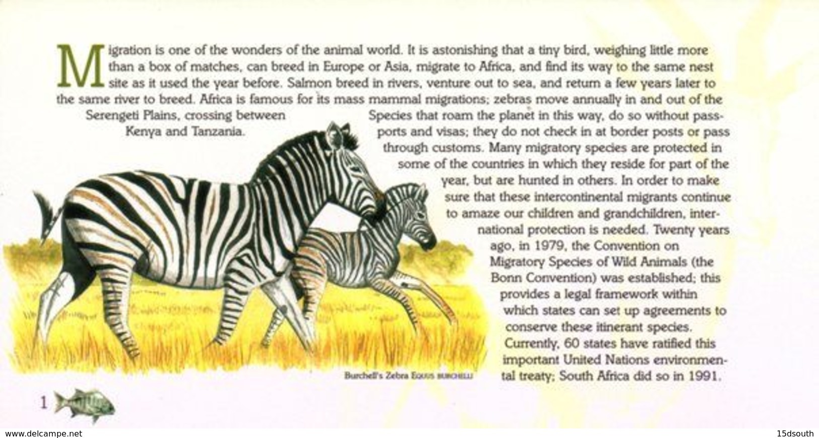 South Africa - 1999 Migratory Species Souvenir Booklet # SG SP2