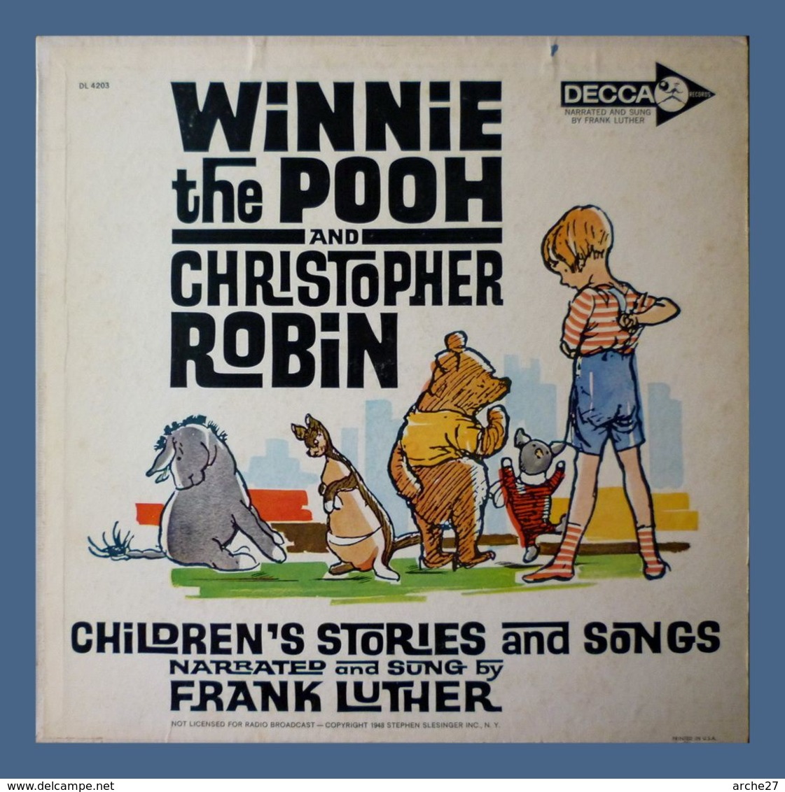 WINNIE The POOH - LP- 33T - Disque Vinyle - Children's Stories And Songs - 4203 - USA - Kinderen