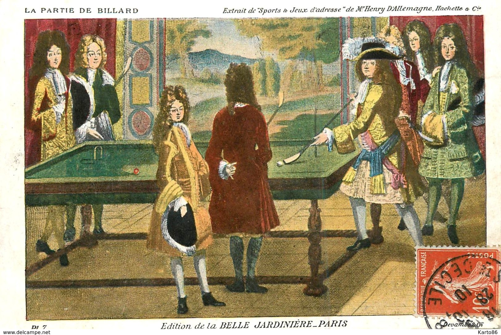 La Partie De Billard * Publicité Belle Jardinière Paris * CPA * Illustrateur * Jeu De BILLARD - Autres & Non Classés