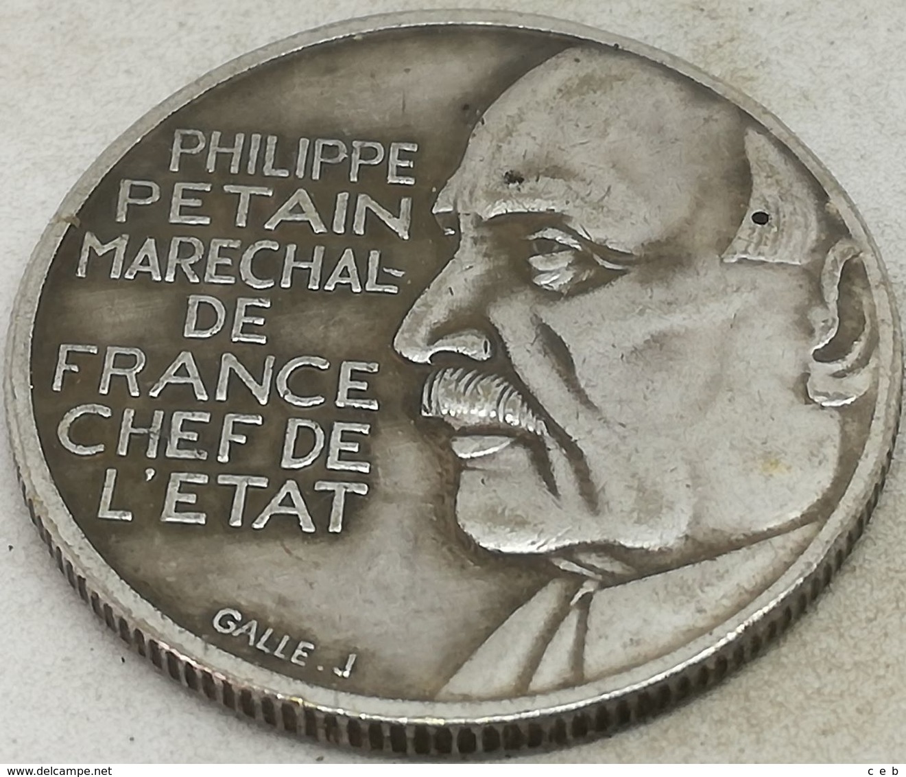 RÉPLICA PRUEBA. Moneda 1941. 10 Francos. Mariscal Petain. Estado Francés, Francia, Vichy. II Guerra Mundial. ESSAI - Sonstige & Ohne Zuordnung