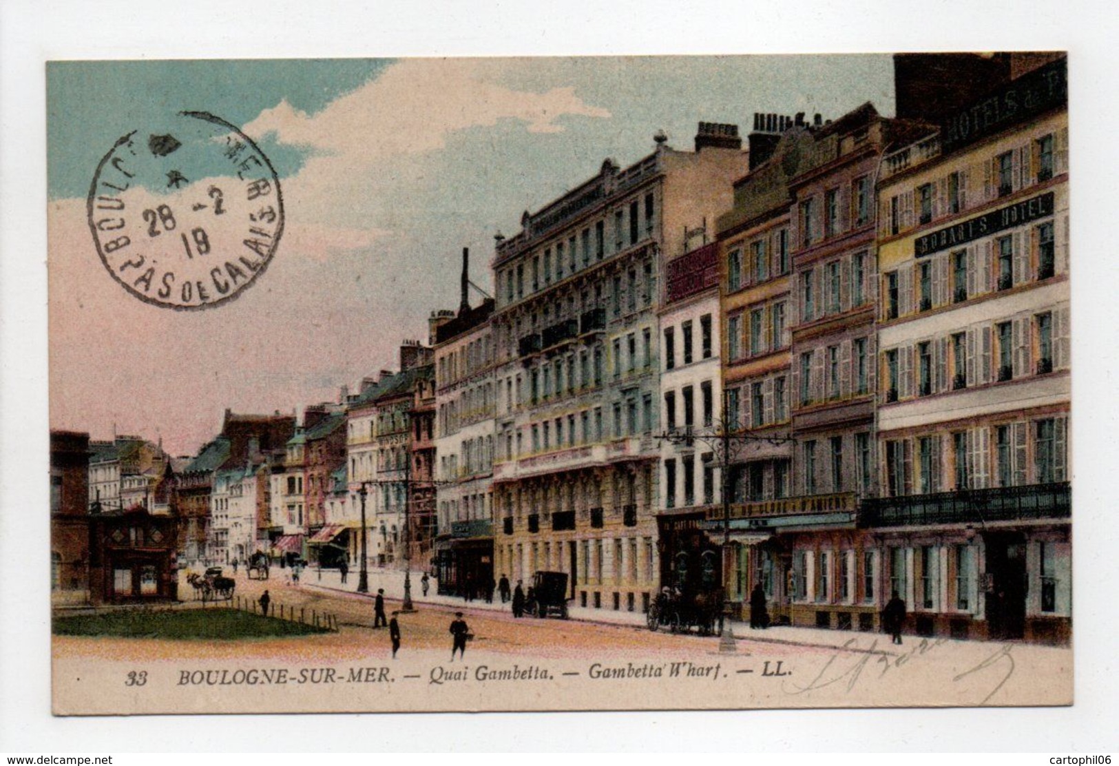 - CPA BOULOGNE-SUR-MER (62) - Quai Gambetta 1919 - Editions Lévy N° 33 - - Boulogne Sur Mer
