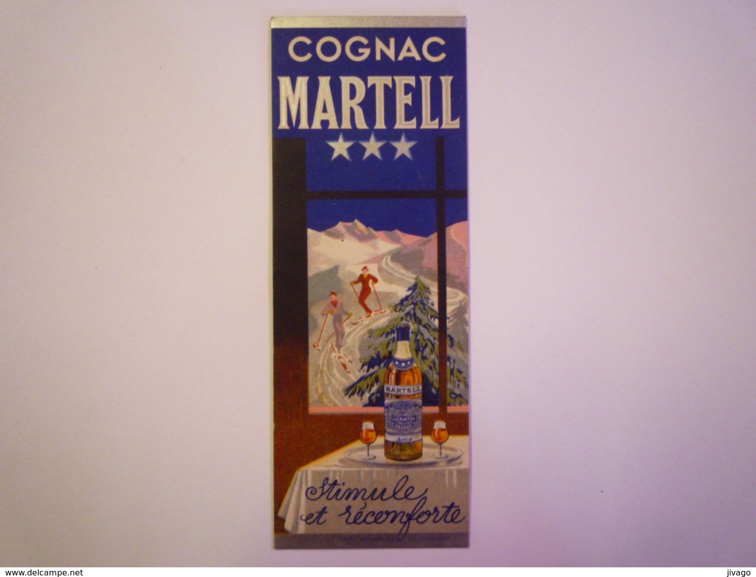 2020 - 6069  COGNAC MARTELL  :  SUPERBE MARQUE-PAGE  PUB   XXX - Marque-Pages