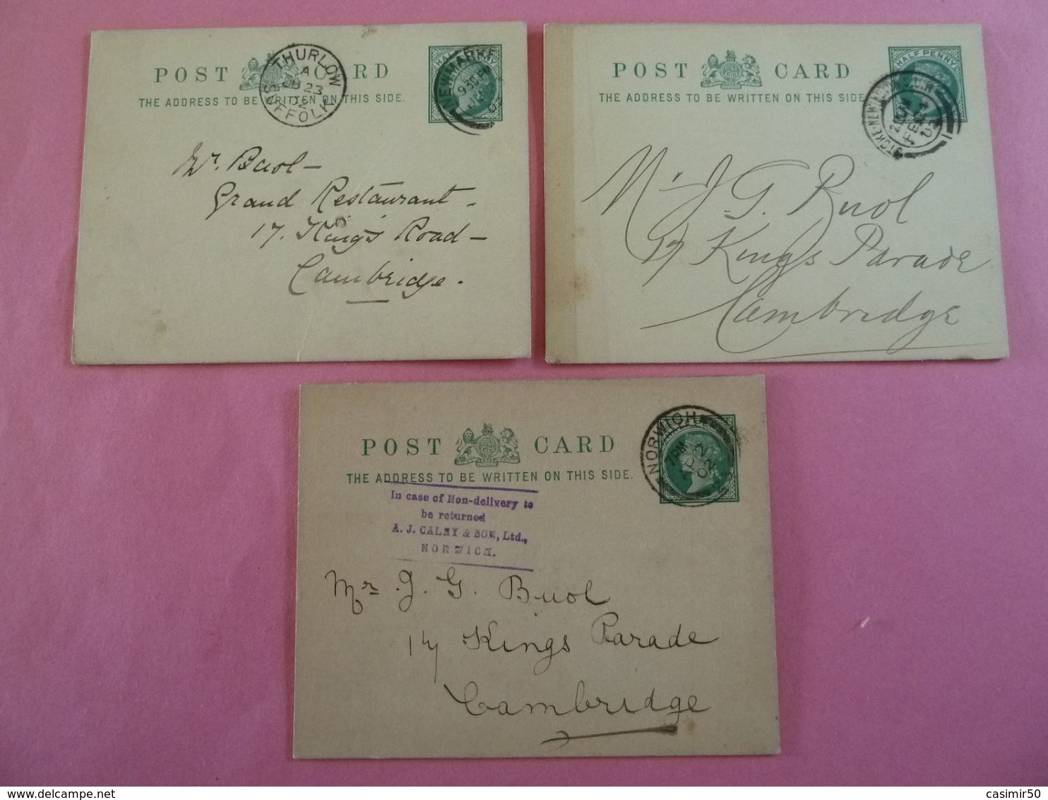 Royaume Uni 3 Cartes Postales De 1902 - Otros & Sin Clasificación