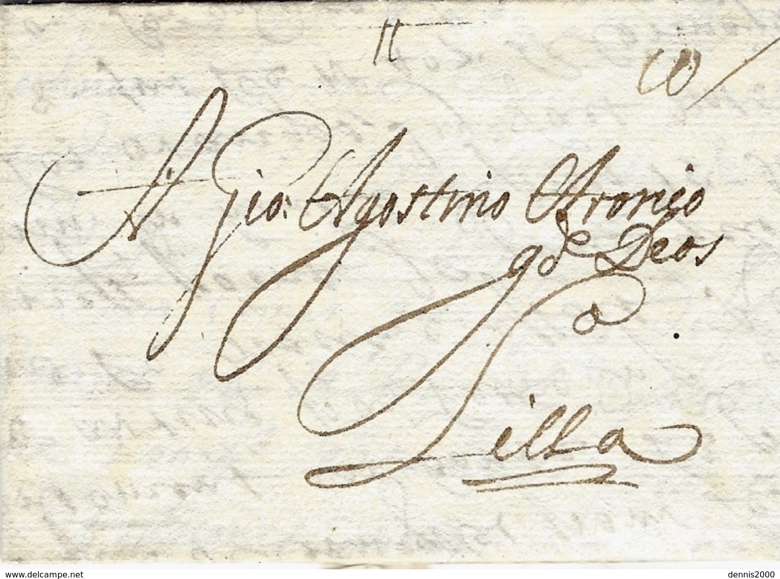 1679- Letter From Lisboa To Lille ( North Of France  - Rating 10 Patars - ...-1853 Prephilately