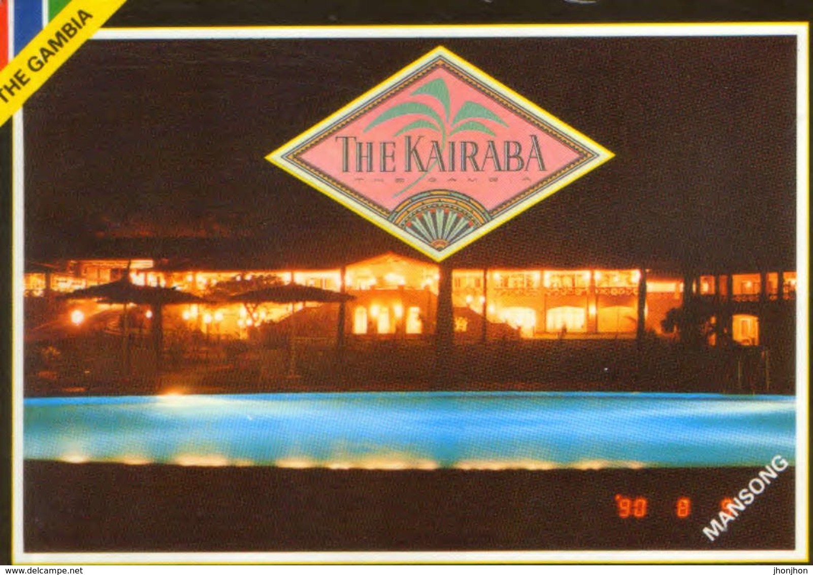 Gambia - Postcard  Unused -  The Kairaba - The Night View Of The Main Building From The Pool.   - 2/scans - Gambia