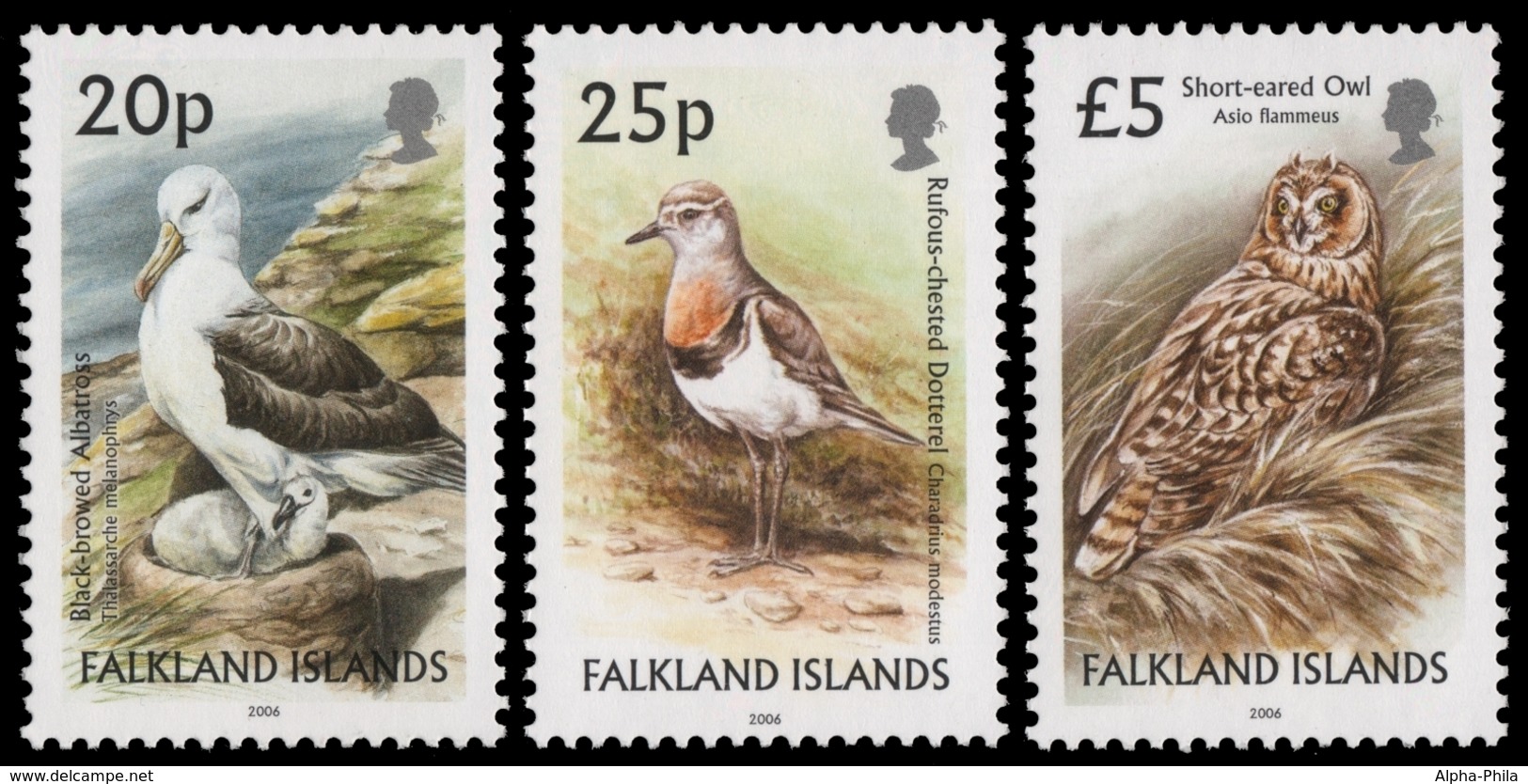 Falkland 2006 - Mi-Nr. 877 Y, 883 Y & 975 ** - MNH - Vögel / Birds - Falkland