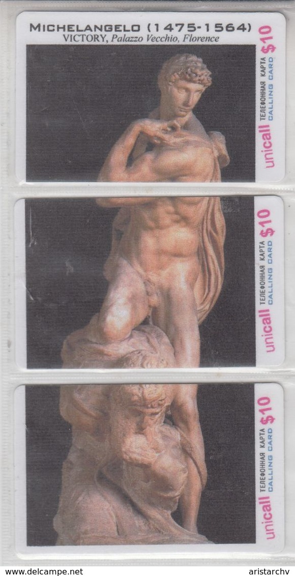 RUSSIA MICHELANGELO SCULPTURE VICTORY ART THE DRUNKENESS OF NOAH MADONNA DELLA SCALA FLORENCE VATICAN 3 PUZZLES - Puzzle