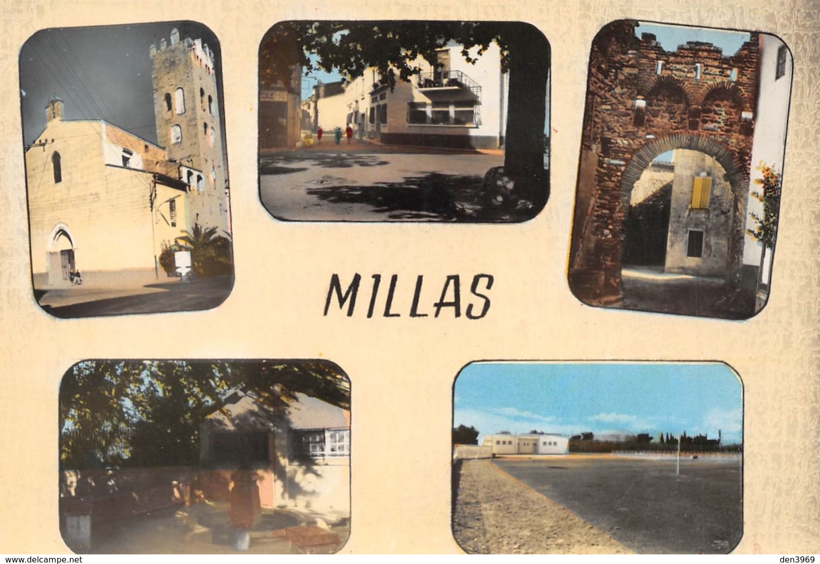 MILLAS - L'Eglise - Poste Perception - La Portalade - Terrain De Sports Et Canigou, Stade - La Fontaine - Millas