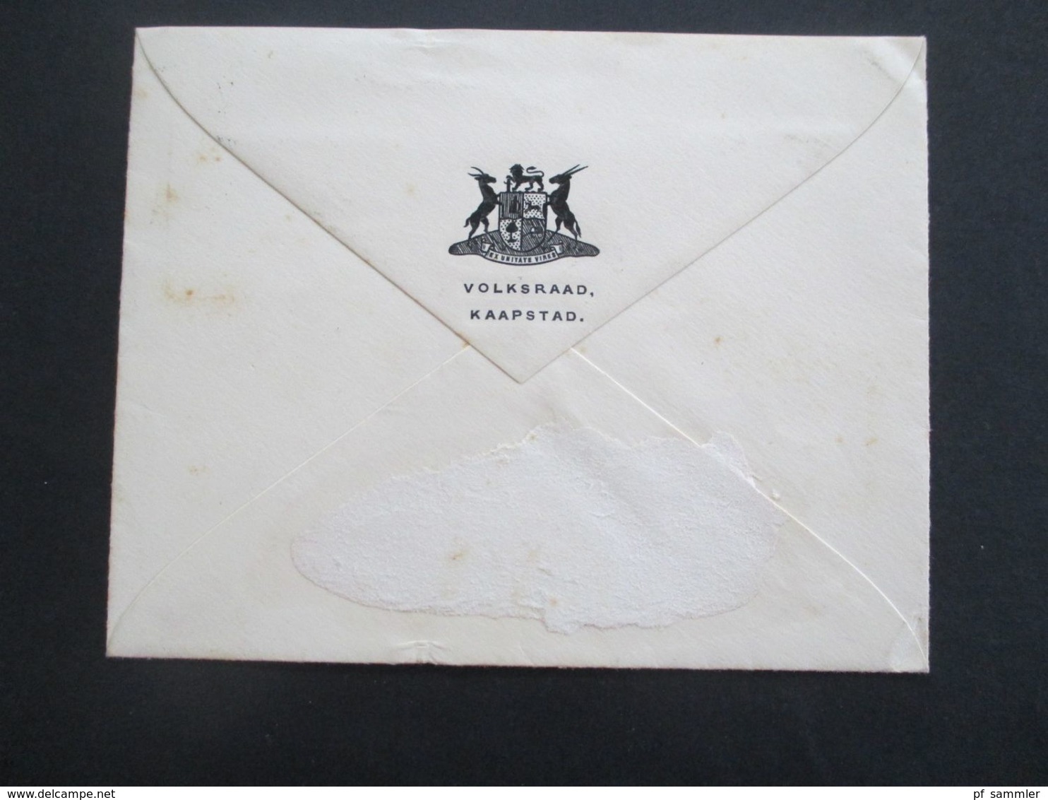 Südafrika 1935 Stempel Houeses Of Parliament Parliament Und House Of Assembly Volksraad Official Free Cape Town - Cartas