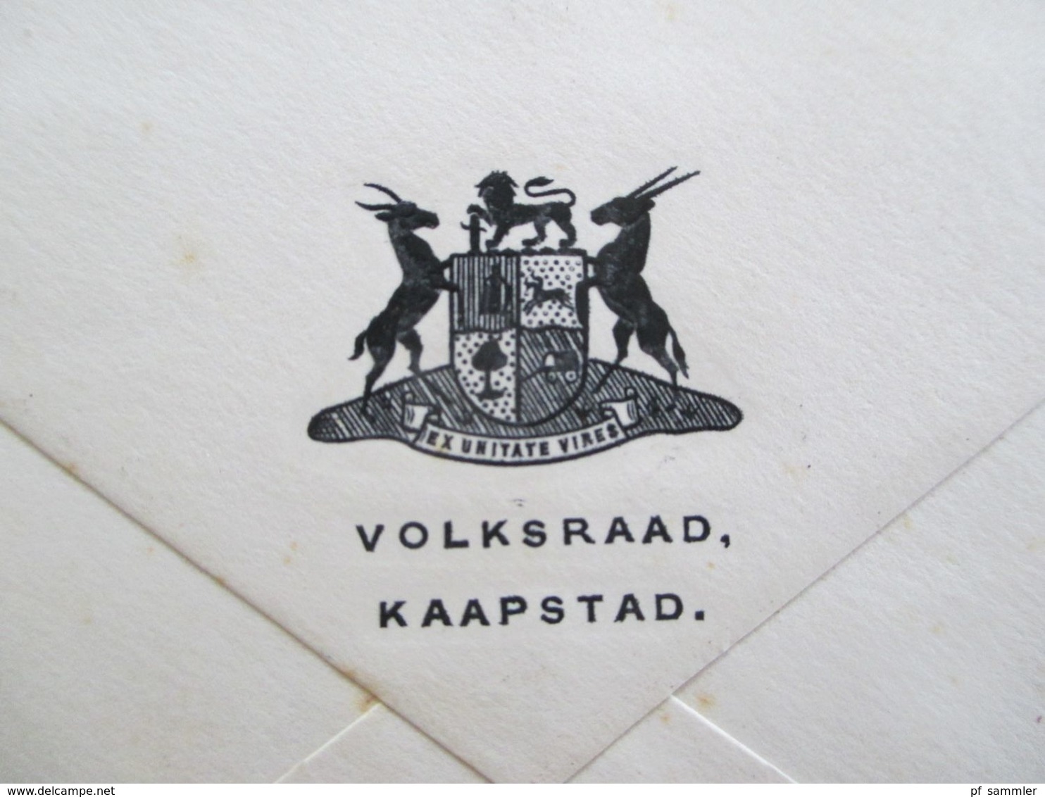 Südafrika 1935 Stempel Houeses Of Parliament Parliament Und House Of Assembly Volksraad Official Free Cape Town - Covers & Documents