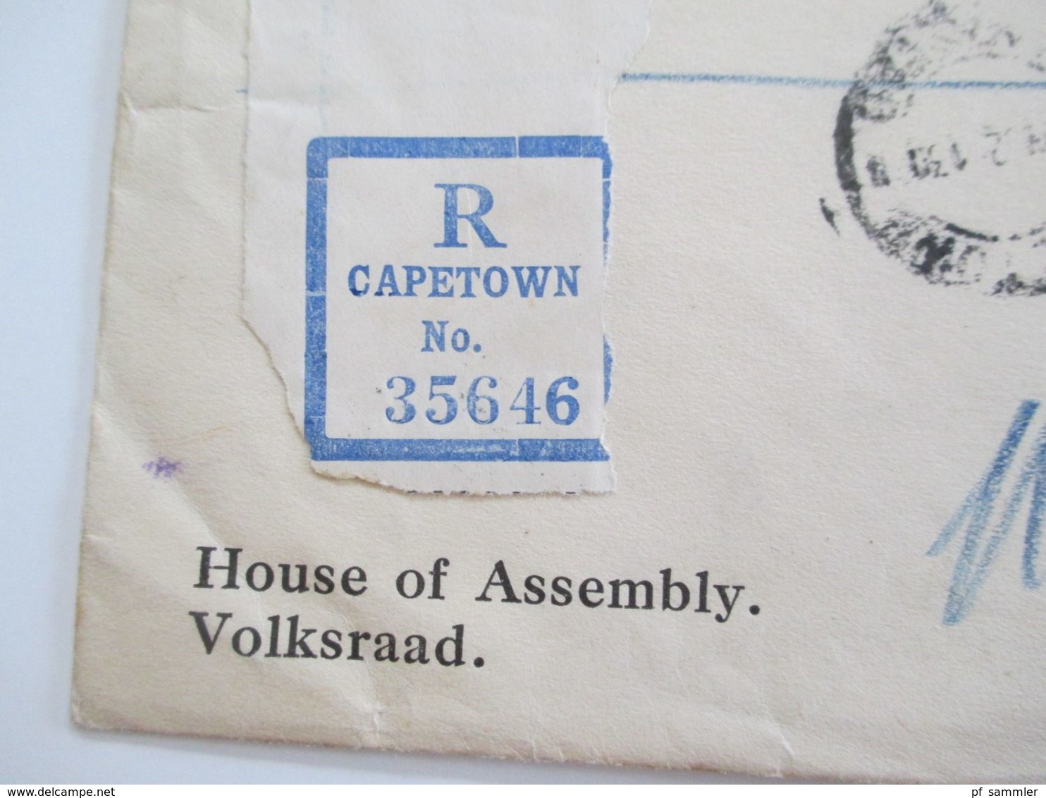 Südafrika 1932 Einschreiben Registered Letter Capetown - Pretoria Marken Mit Aufdruck Official / Offisieel - Brieven En Documenten