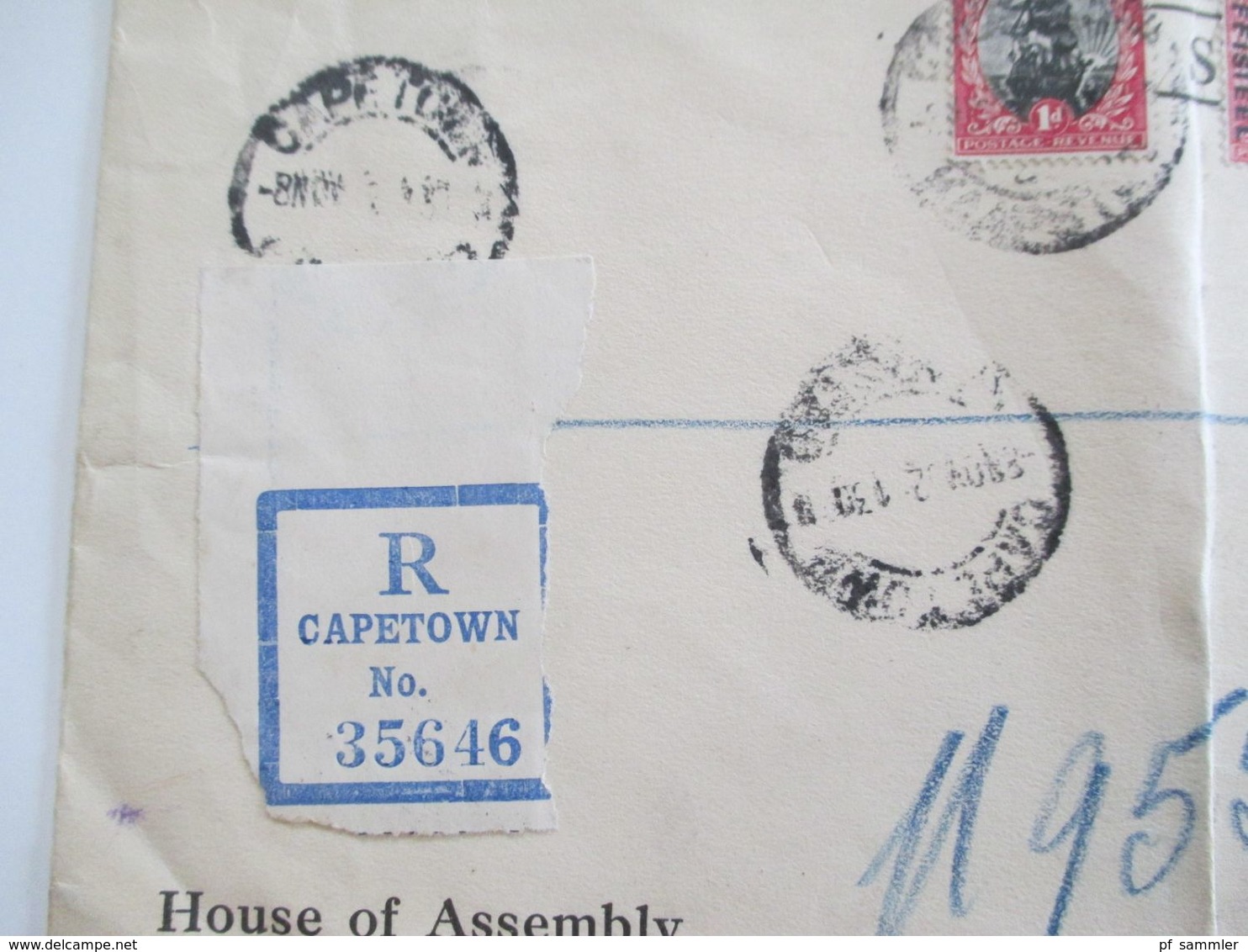 Südafrika 1932 Einschreiben Registered Letter Capetown - Pretoria Marken Mit Aufdruck Official / Offisieel - Storia Postale