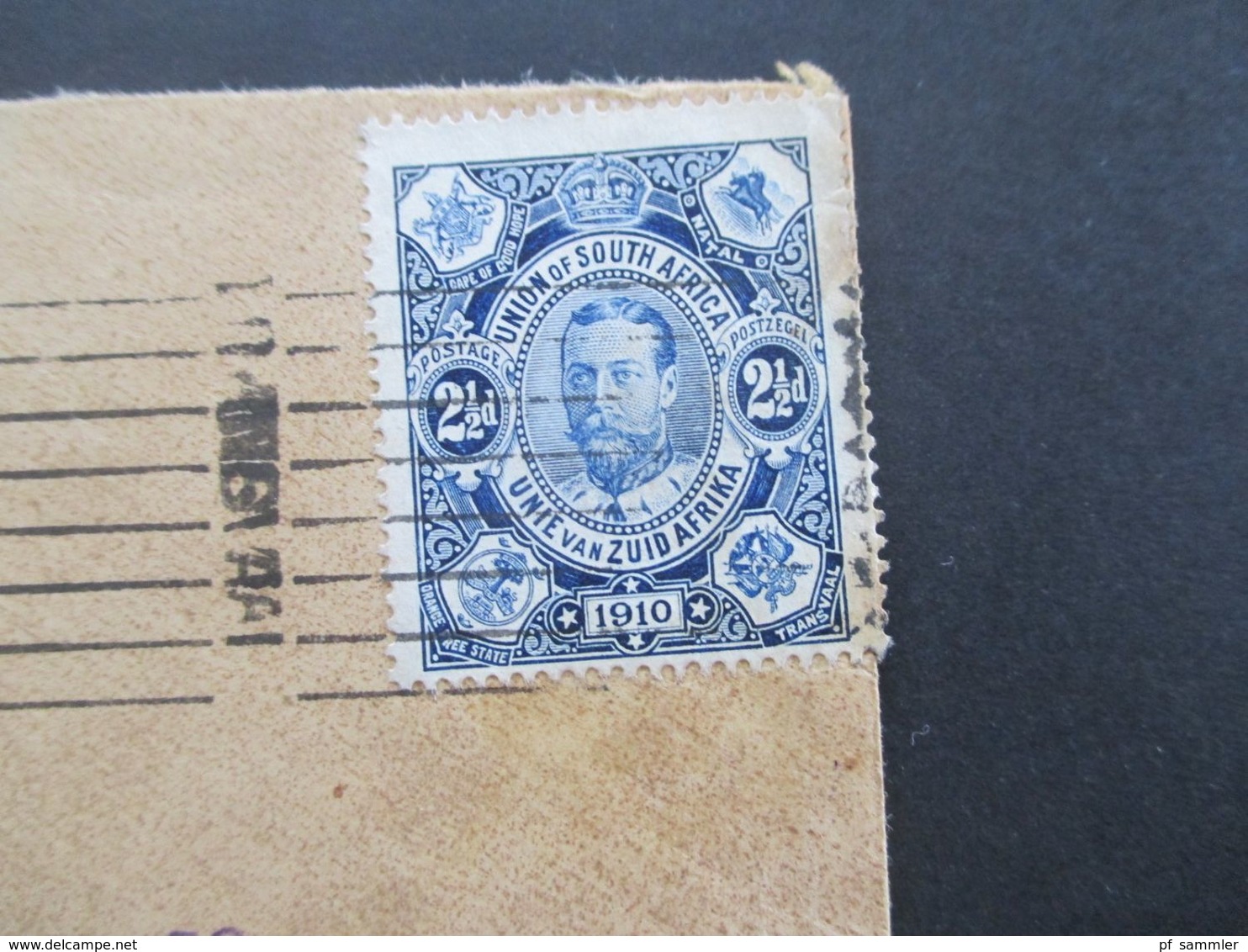 Südafrika 1910 Nr. 1 Auf Beleg Stempel Johannesburg Transvaal  Via London Nach Wien Österreich - Storia Postale