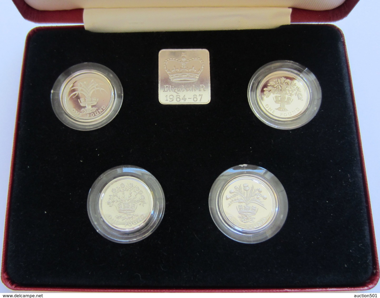 28258g  ROYAL MINT -  1984-1987 - UNITED KINGDOM - £1 SILVER PROOF -COLLECTION - Mint Sets & Proof Sets