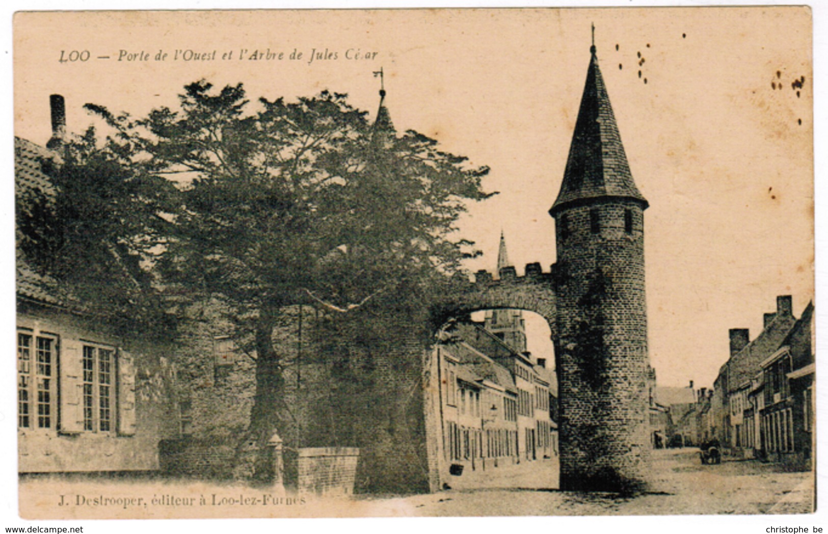 Lo, Loo Porte De L'Ouest Et L'Arbre De Jules César (pk67444) - Lo-Reninge