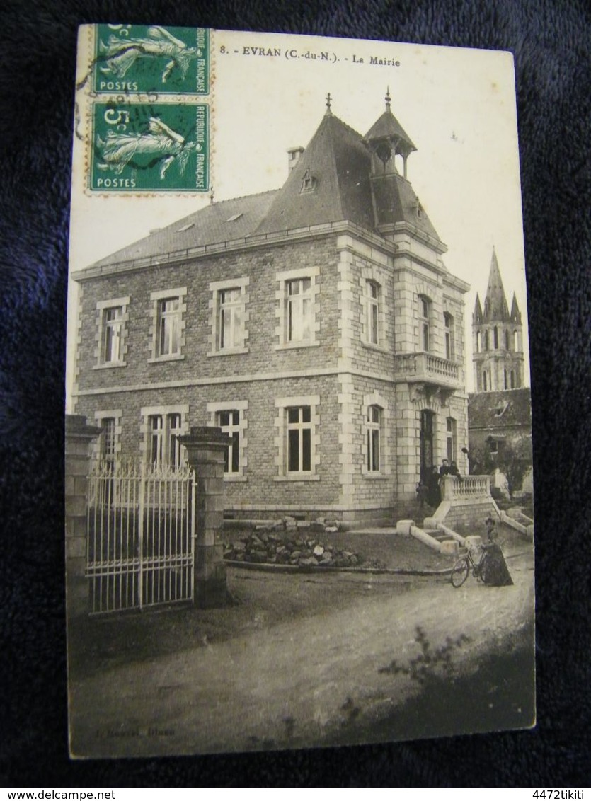 C.P.A.- Evran (22) - La Mairie - 1912 - SUP - (DG 13) - Evran