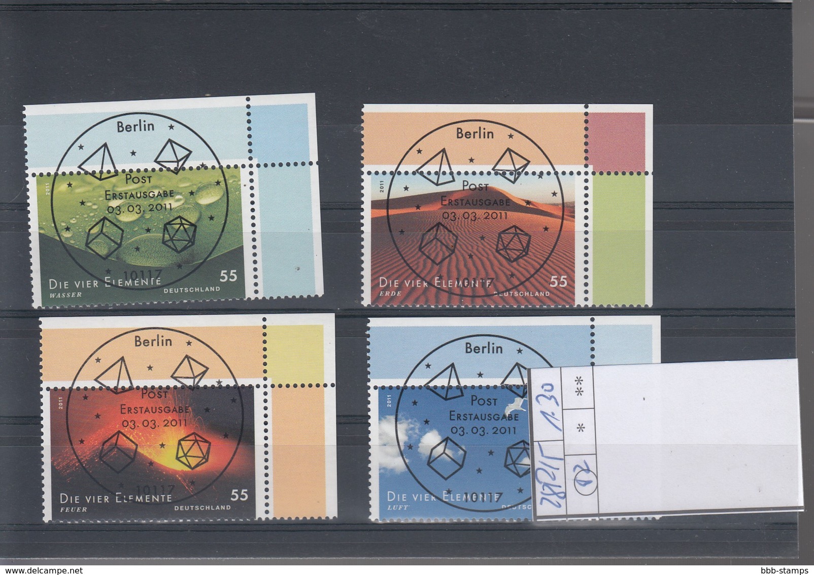 Bund Michel Kat.Nr. Gest 2852/2855 SSt - Used Stamps
