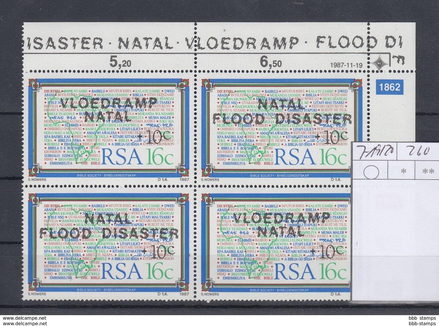 RSA Michel Cat.No. Mnh/** 719/720  Cylinder Bloc - Nuevos