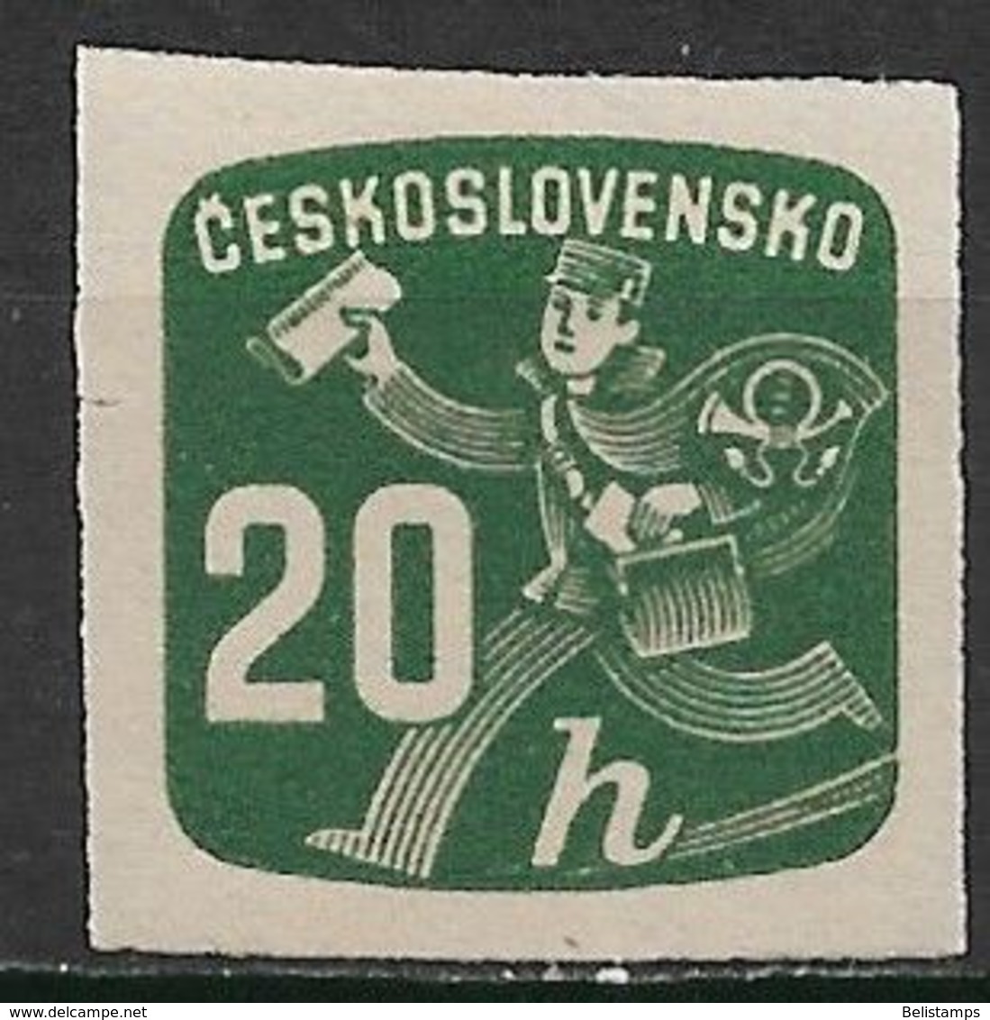 Czechoslovakia 1945. Scott #P30 (M) Newspaper Delivery Boy - Newspaper Stamps