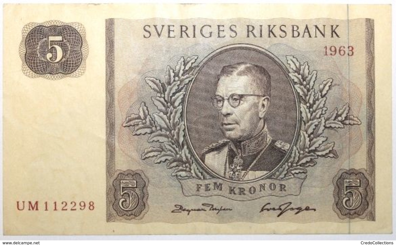 Suède - 5 Kronor - 1963 - PICK 50b - SUP - Suède