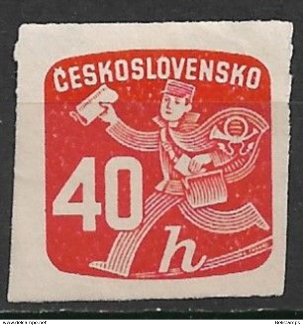 Czechoslovakia 1945. Scott #P33 (M) Newspaper Delivery Boy - Newspaper Stamps