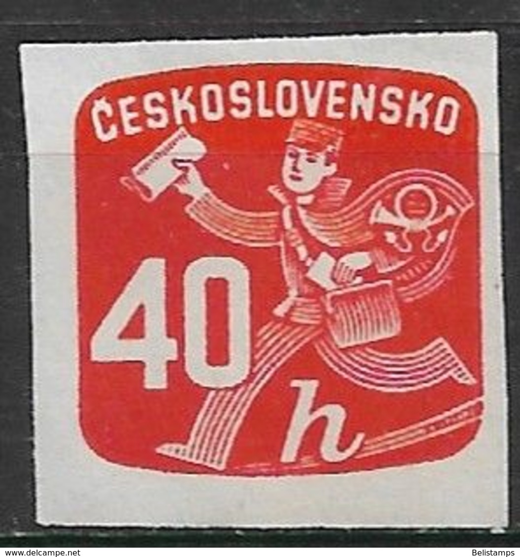 Czechoslovakia 1945. Scott #P33 (M) Newspaper Delivery Boy - Newspaper Stamps