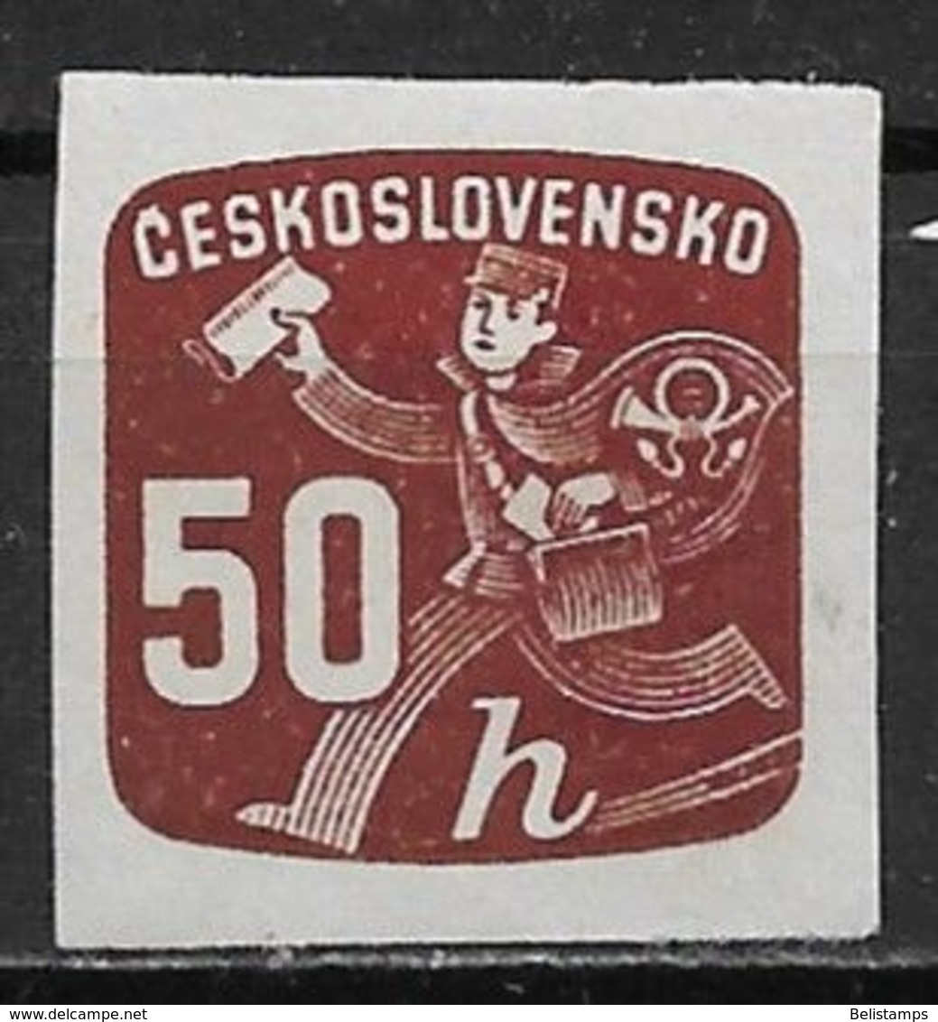 Czechoslovakia 1945. Scott #P34 (M) Newspaper Delivery Boy - Newspaper Stamps