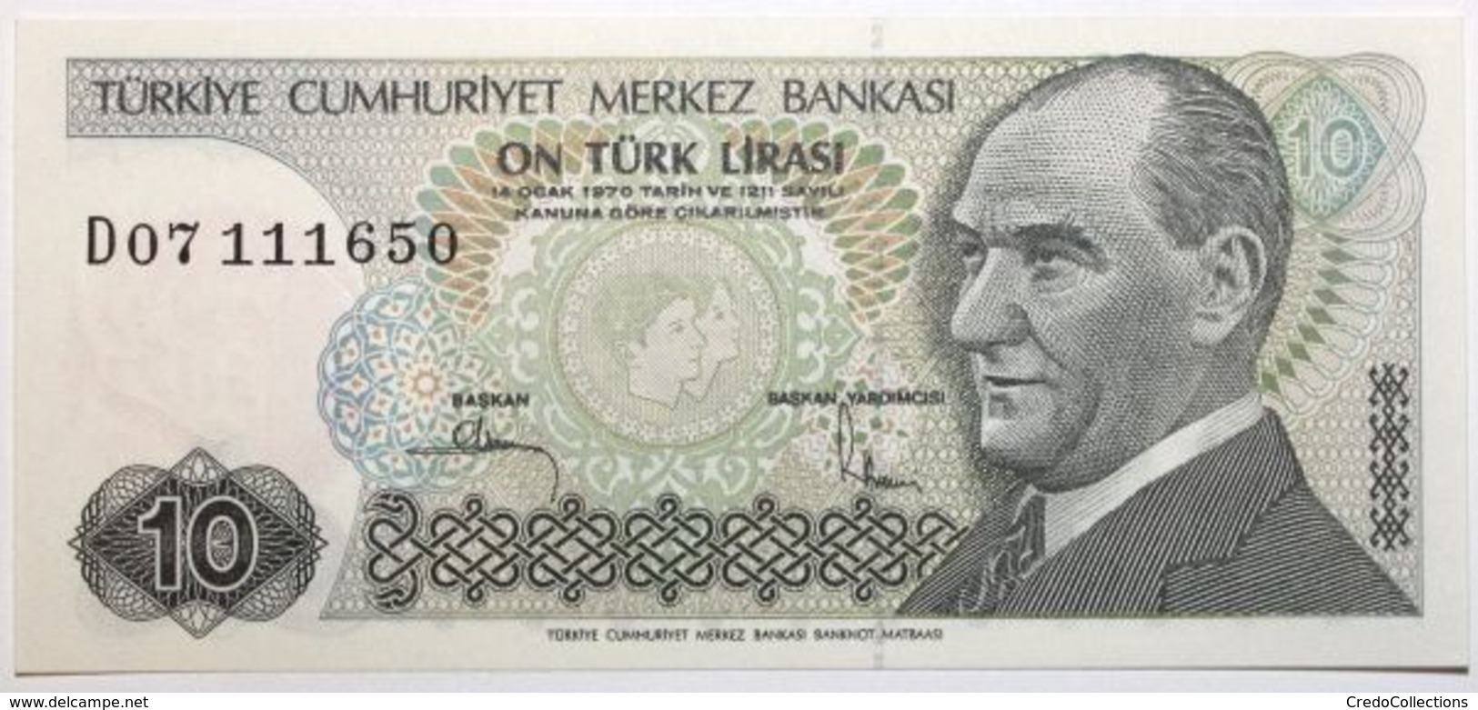 Turquie - 10 Livres Turques - 1982 - PICK 193a - NEUF - Turkey