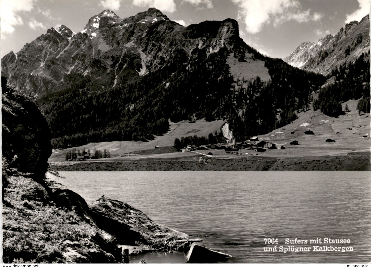 Sufers Mit Stausee Und Splügner Kalkbergen (7964) - Sufers