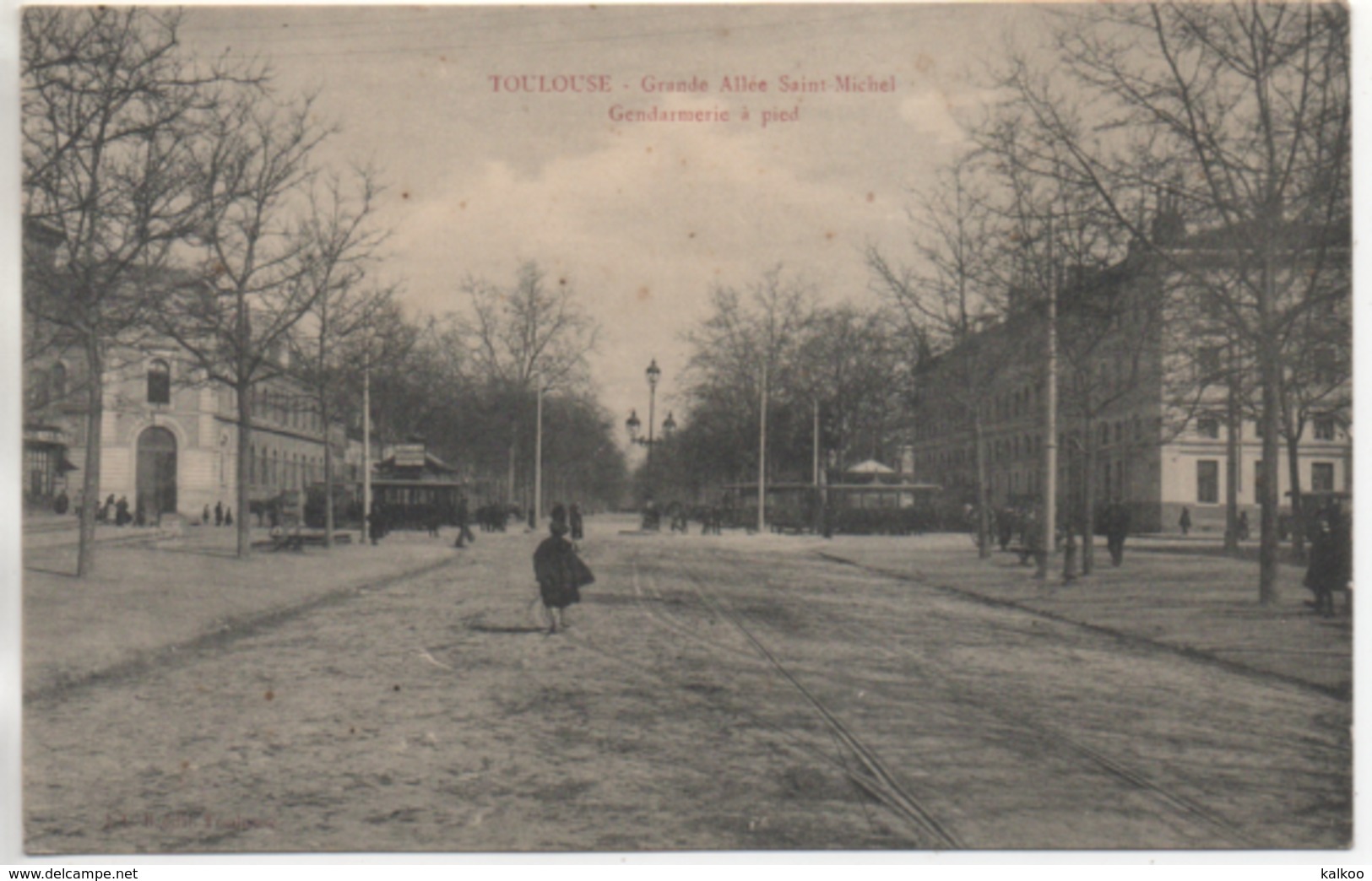 CP (  Toulouse - Grande Allée Saint Michel - Gendarmerie à Pied ) - Toulouse